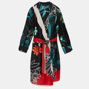 Zara Kimono Inspired Wrap Dress, Sz M